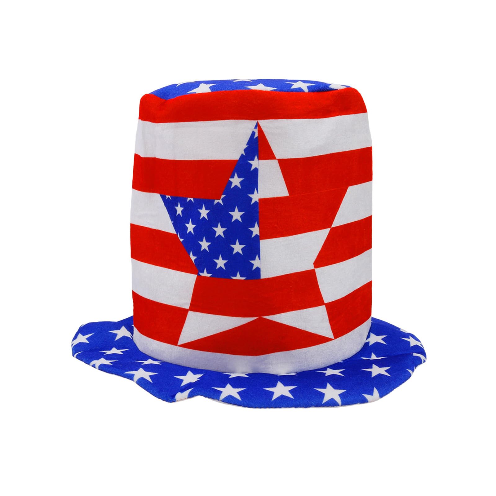 Festival Striped Star Fabric Tree Top Fabric Memorial Holiday Tree Top for Independence Day Celebration Home Celebration Ornamentation