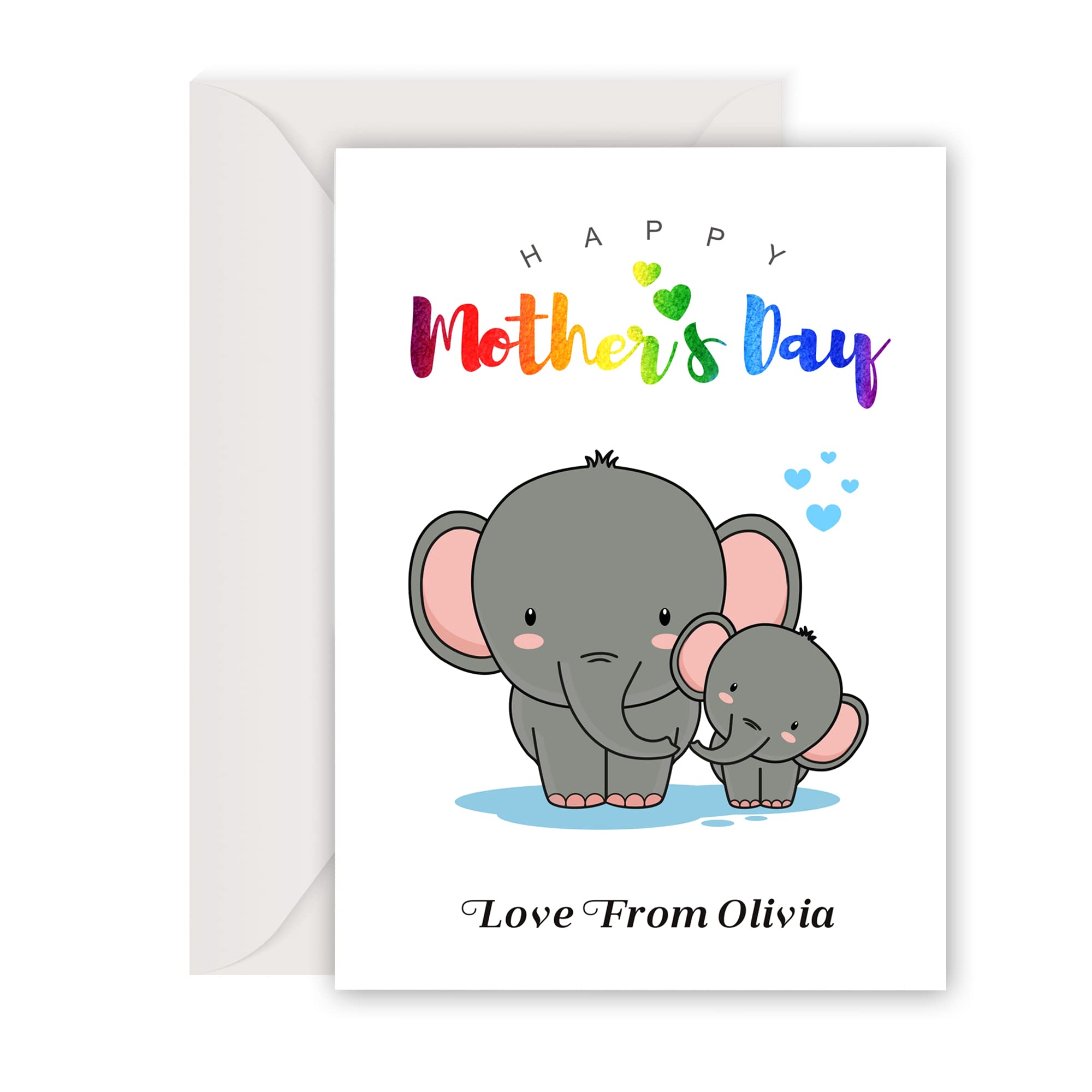 Personalised Mothers Day Card Gifts for Mum Custom Mothers Day Gifts from Daughter Son for Women Her Mum Grandma Mom Mama Mummy Grandmother Aunt(Design 4)