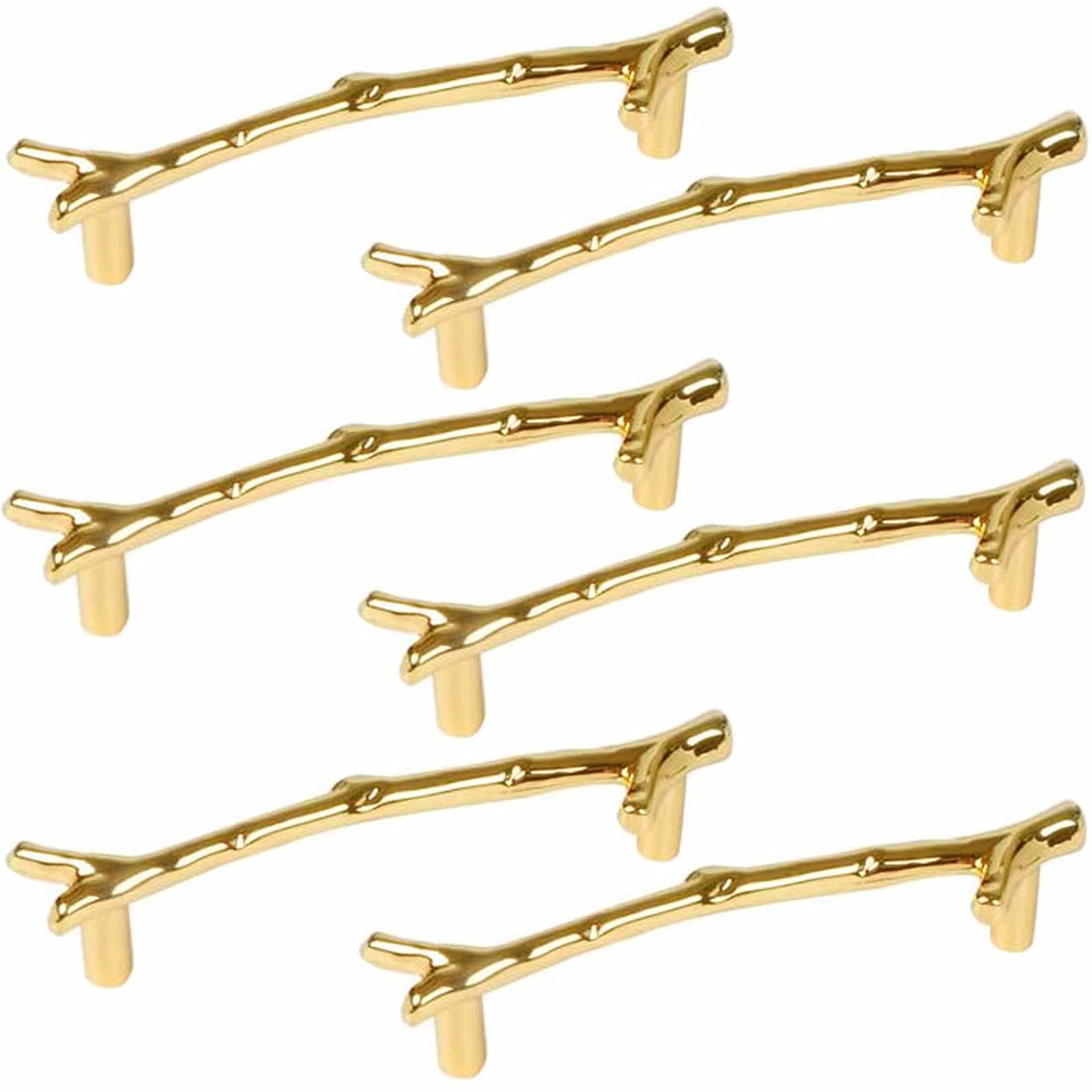 Bouton de Branche d'Arbre Vintage Bronze Poignée Tiroir et Armoire Cuisine 6 Pcs