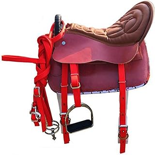 TNNT Caballo Sillín Sillín de Caballos Sillón Completo de Silla de Montar Integrado Cross Cross Cross Multifuncional Montaje de Caballo Match Entrenamiento Suave Duradero Reddish Brown