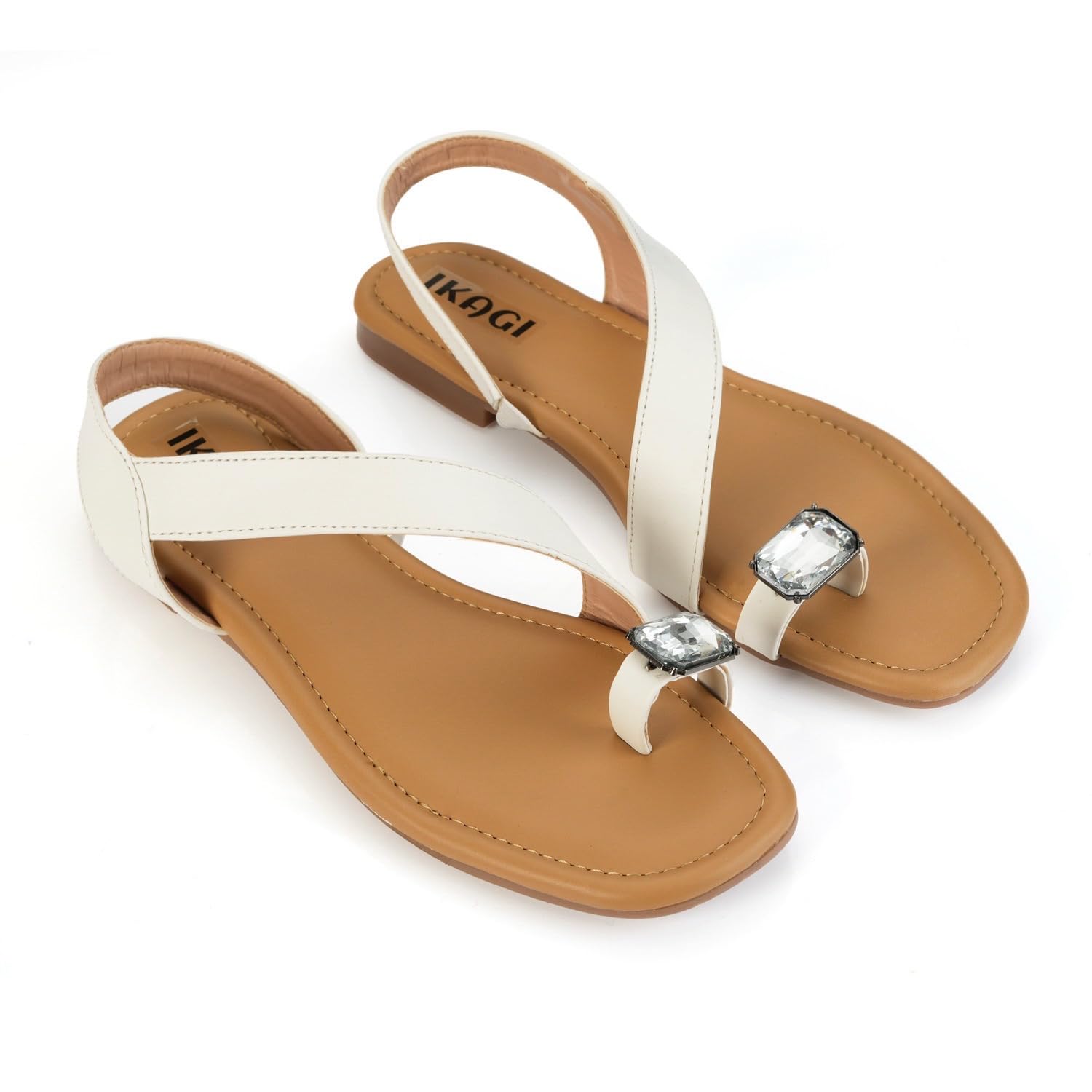 ikagi Flats Sandal Comfort Wear for Women's & Girl's I Ladies Stylish Comfortable Flat Sandals Slippers for Casual & Office Wear-picture-47