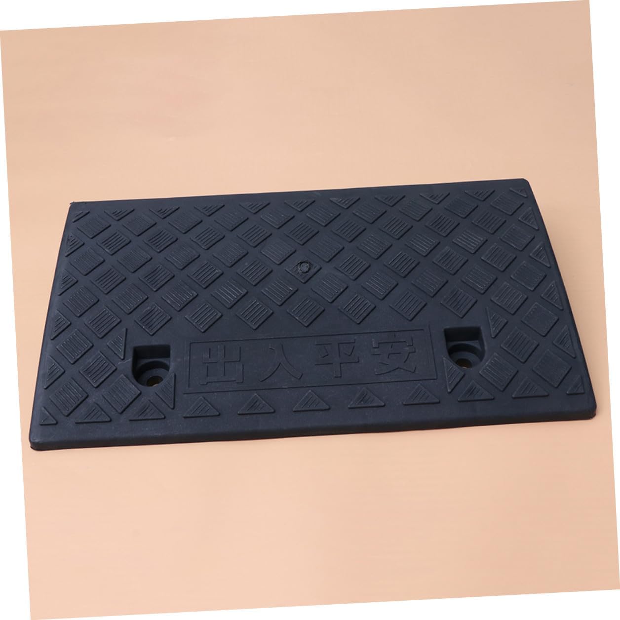 Mikinona Vehicle Plastic Curb Ramp 50x27x9cm Black Car Threshold Ramp for Driveway Loading Dock Accessories