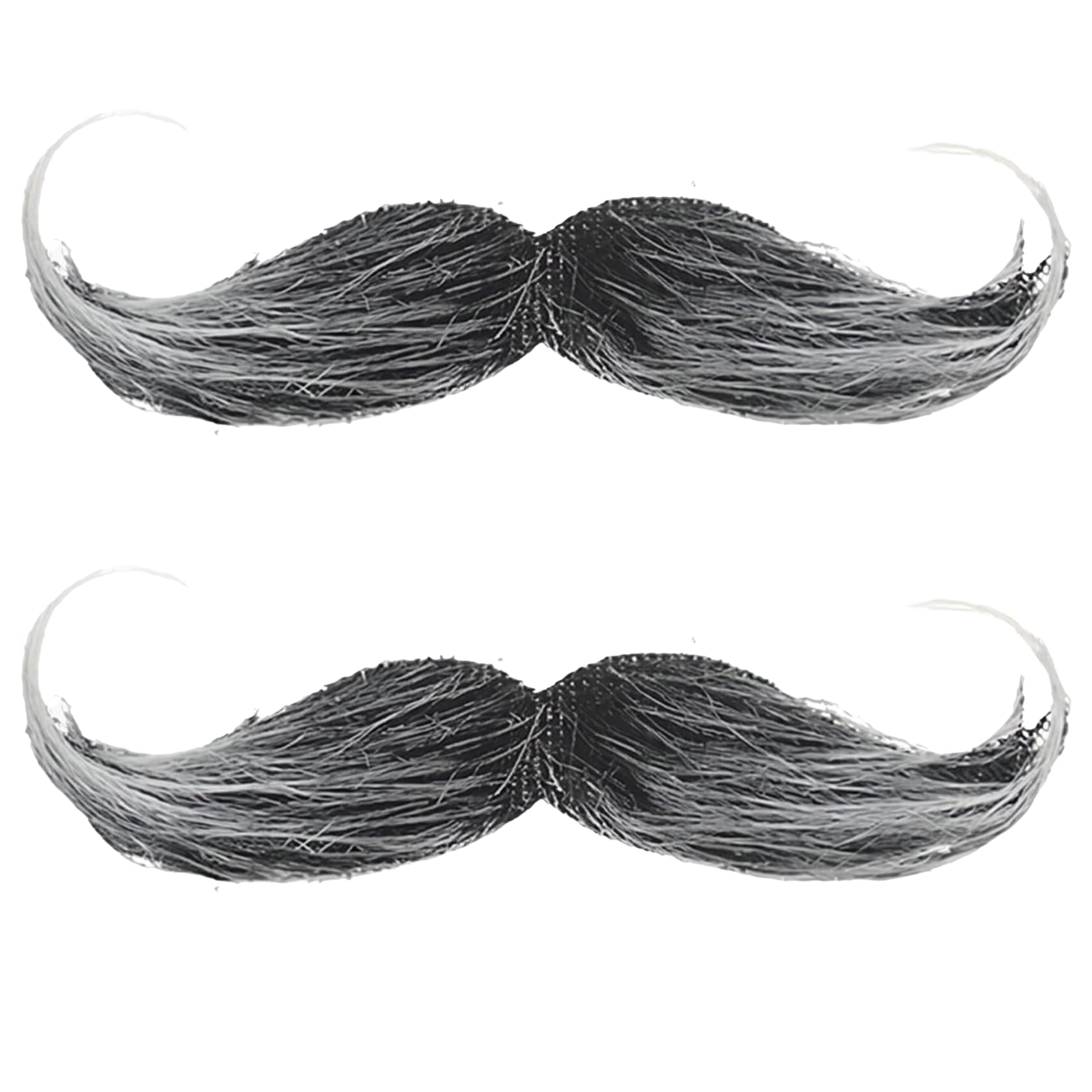 2 Pcs Fake Moustache,Stick On Mustache Handlebar,False Moustache Adults,Moustaches Self Adhesive Black,Fake Beard,Old Man Detective Mustaches for Halloween Carnival Christmas Cosplay Costume