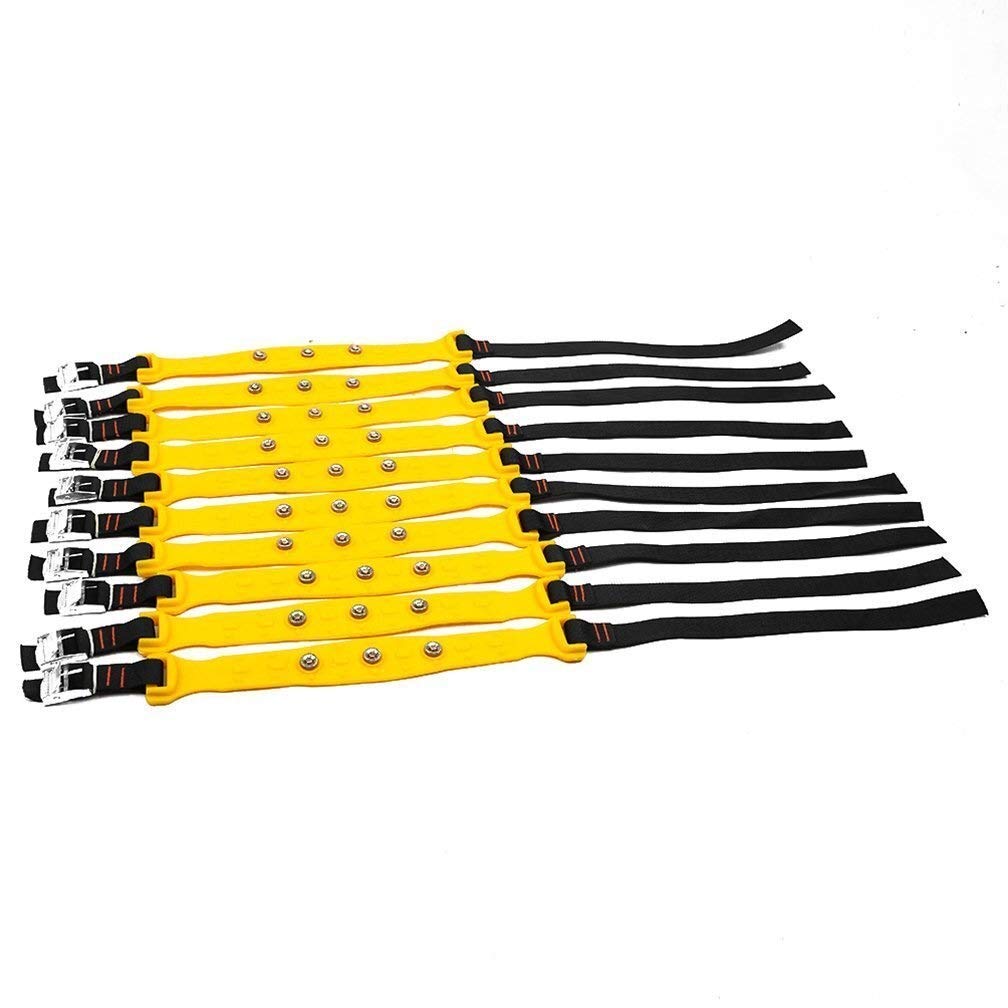 Chaîne à Neige de Voiture Chaîne à Neige antidérapante Largeur de Pneu de Voiture: 185-225mm 6PCS Chaînes de sécurité de Voiture Traction de câble Chaînes de Boue de Neige Pneu à n