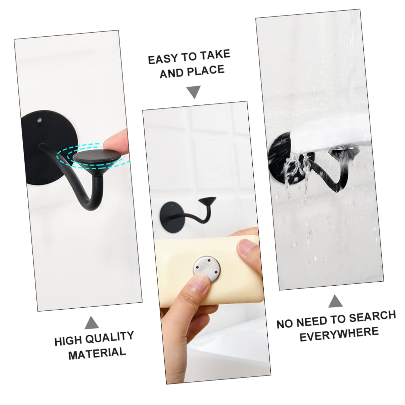 MAGICLULU Portasapone Magnetico Da Appendere Alla Parete Del Bagno 3 Pezzi Robusto Portasapone in Metallo Per La Casa