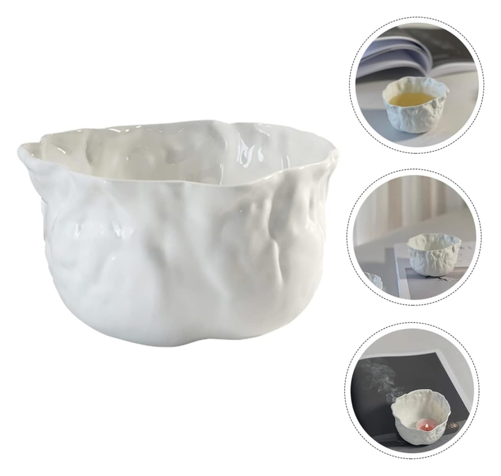 Startseite Teetassen Teetasse gefaltete Kerzentasse Eierbecher Chinesische Teeschale Teeschale Teeschale Tassen Keramik Verkostungsbecher Teelicht Antiker Kerzenhalter Tee-Aufbewahrungsbecher