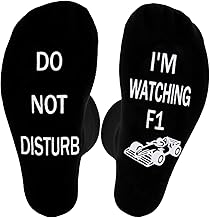 F1 Gifts for Men, F1 Racing Non-Slip Socks, Gaming Socks for F1 Enthusiasts, Comfortable and Durable Design, Ideal Gift for Father and Boyfriend
