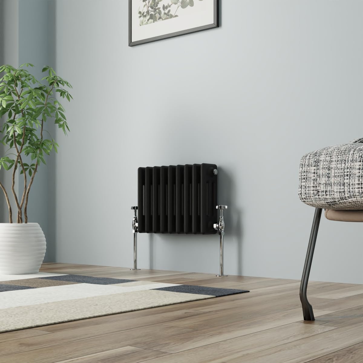 Nrg Black Column Radiator 300X427mm Triple Cast Iron Rads