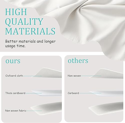 Miniatura 4 de XSNY11WM-3 Cajas de almacenamiento de tela para estantes, paquete de 3 contenedores plegables de tela, sistema organizador de armario con 2 asas,