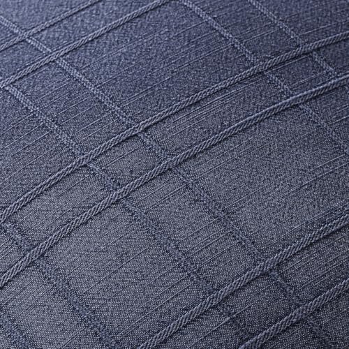 Image of MIULEE Decorative Linen Check Throw Pillow Covers Neutral Farmhouse Vintage Pillow Covers 20x20 Set of 2 Boho Modern Home Decor for Sofa Couch Bedroom Cushion Navy Blue