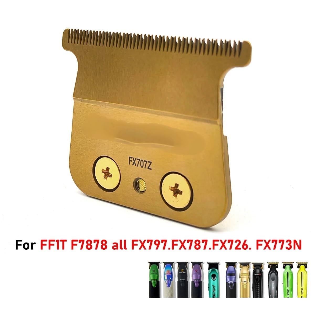 Lama Di Ricambio for Trimmer Lama DLC for Intaglio, Compatibile Con BaByliss, FF1T FX799 FX797 FX787 FX773 FX729 FX726 FXT45T Sostituzione Della Testina Di Taglio(GOLDFX Blade)