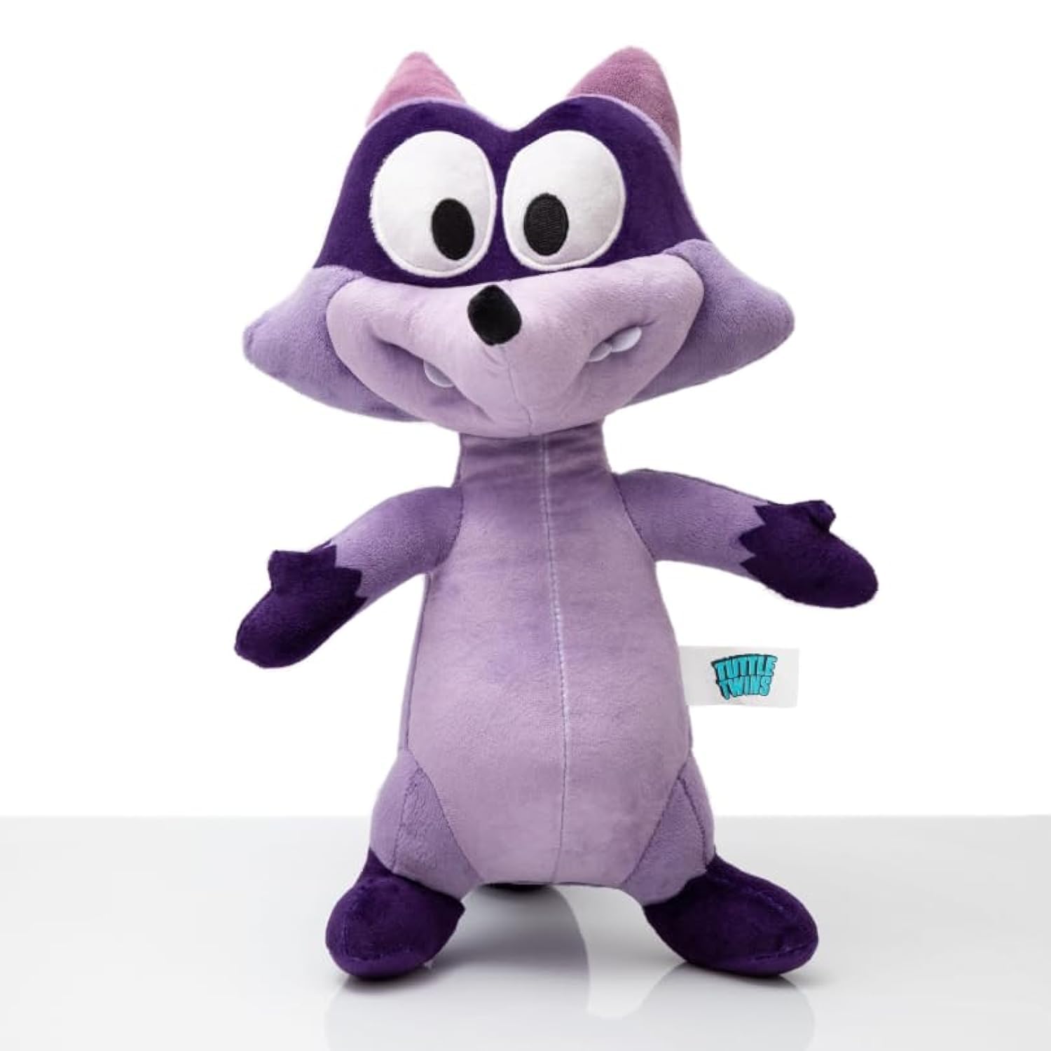 ANGEL STUDIOS | Tuttle Twins Derek Plushie | Soft Stuffed Plush Toy | Bright Purple Raccoon | 13" Stuffed Character
