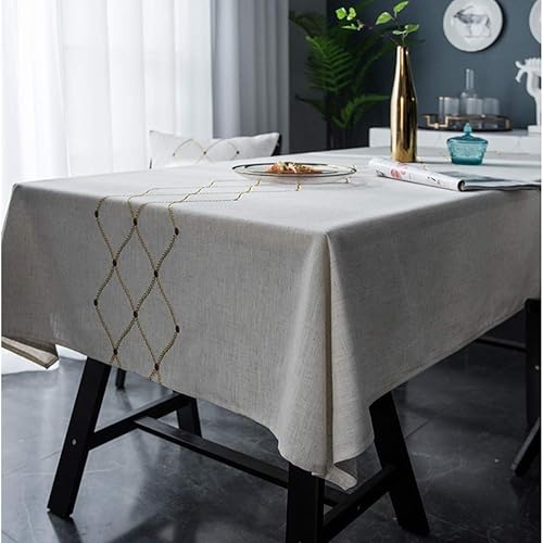 Bringsine - Mantel de lino lavable, diseño vintage, varios tamaños