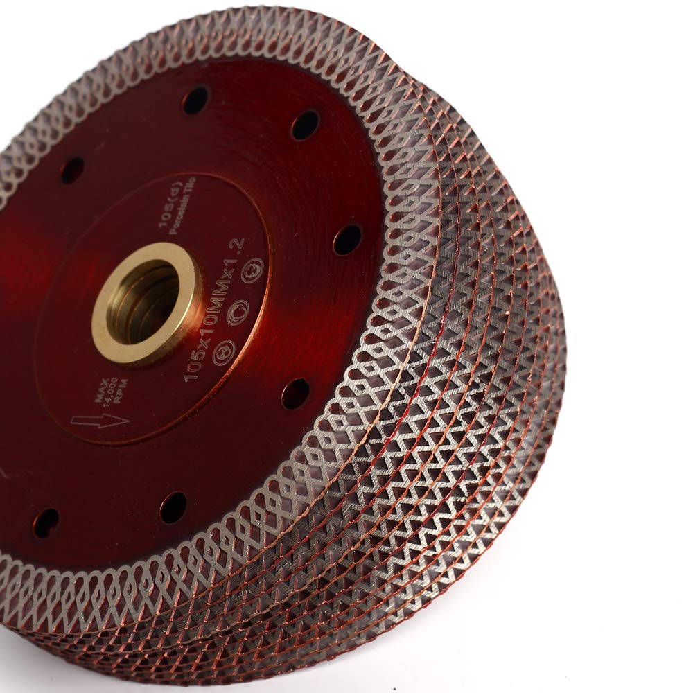 10 Pcs/Lot 4" Diamond Saw Blade Supper Thin Porcelain Blade for Tile Stone (4"-10pcs)…