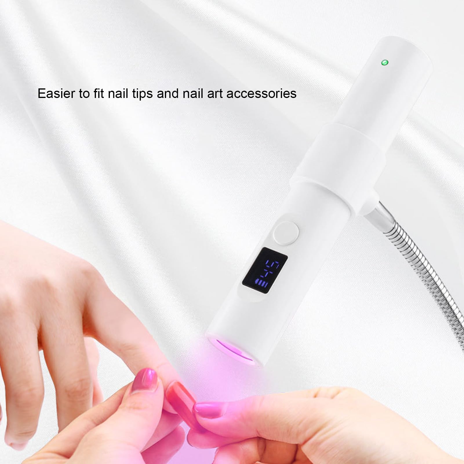 Lámpara LED UV GelnäGel, 9W Gel Inalámbrico Gel USB Lámpara de Clavos Giratorio con Control Táctil para Esmalte de Uñas, 30/60 para Curar Pegamento para Uñas, 2 H de Batería de