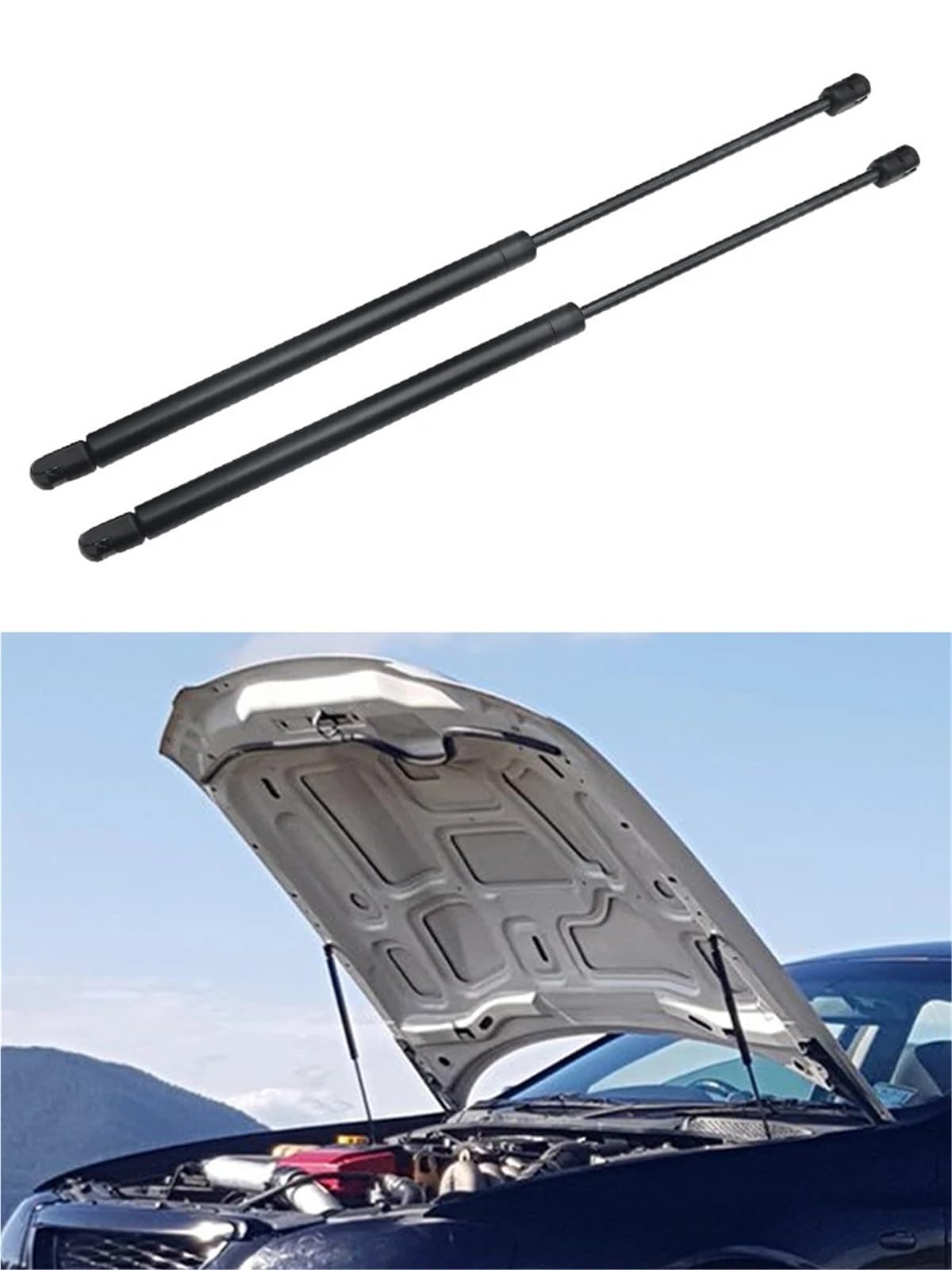 2 szt. pasuje do Forda Falcon BA BF 2002-2009 FPV XR6 XR8 GT FAIRLANE przednia maska samochodu stalowe wsporniki amortyzatorów Gas Struts