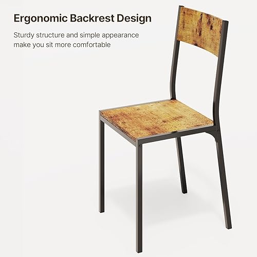 Miniatura 8 de Gizoon Juego de mesa de comedor para 6 personas con sillas, juego de mesa de cocina de 7 piezas para espacios pequeños, apartamento, cocina,