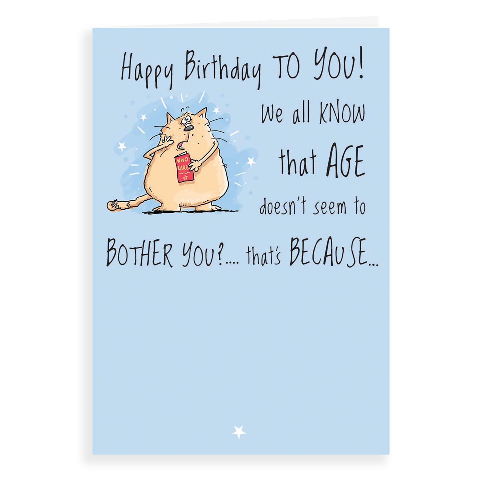 Humour Funny Birthday Card Age doesnt bother u - 7 x 5 inches - Regal Publishing
