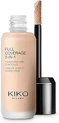 KIKO MILANO, Full Coverage 2-in-1 Foundation & Concealer, Base e Corretivo 2 em 1, Cor