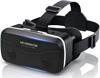 VR Brille Handy, Virtual Reality 3D Brille, Anti-Blaulicht, kompatibel mit iOS und Android 5,0-7,0 Zoll Smartphones (Black)