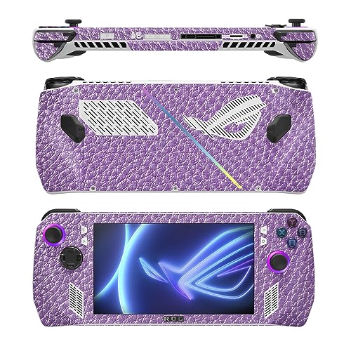 Image of MightySkins Carbon Fiber Skin Compatible with Asus ROG Ally - Purple Pleather | Protective, Durable Textured Carbon Fiber Finish | Easy to Apply