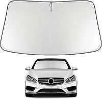 Vista 102 de Proadsy 2025 - Parasol para parabrisas actualizado con ajuste personalizado para Nissan Rogue 2014-2020, protector plegable de 4 capas