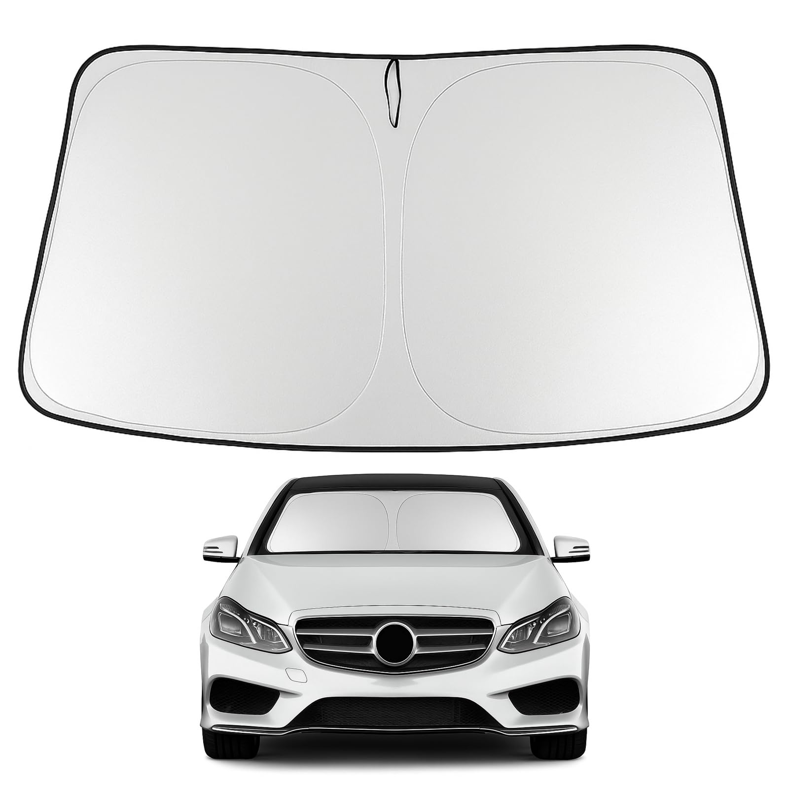 Proadsy Custom Fit 2010-2016 Benz E Class Windshield Sun Shade, Blocks Heat