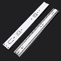 Vista 7 de Knobonly - Corredera extensible de soporte lateral completo para abrir 3 cajones plegables, suave, cierre automático