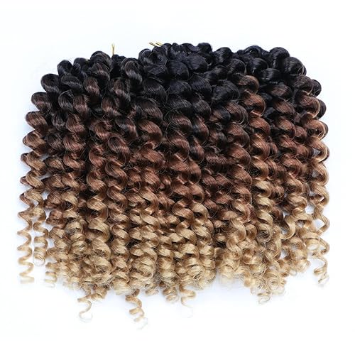 Miniatura 2 de Trenzas de ganchillo 2X Ringlet Jumbo Wand Curl 3 unidslote de 8 pulgadas, 20 raíces, rizado jamaicano, rizado de rebote trenzado, extensiones de