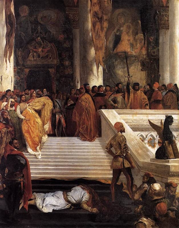 Toile l'exécution du Doge Marino Faliero Eugène Delacroix 60x90cm