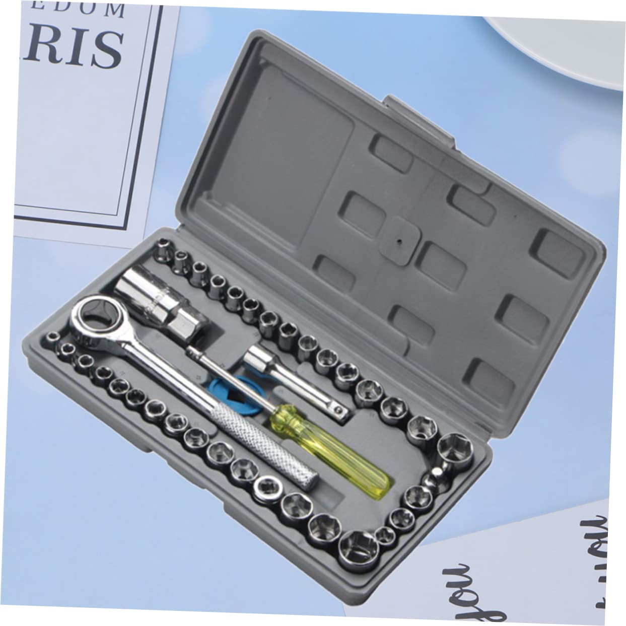 SHINEOFI Kit De Herramientas De Reparación De Automóviles Llaves De Tubo Combinación De Llaves De Tubo Herramientas Manuales De Mango Para Automóviles y Motocicletas