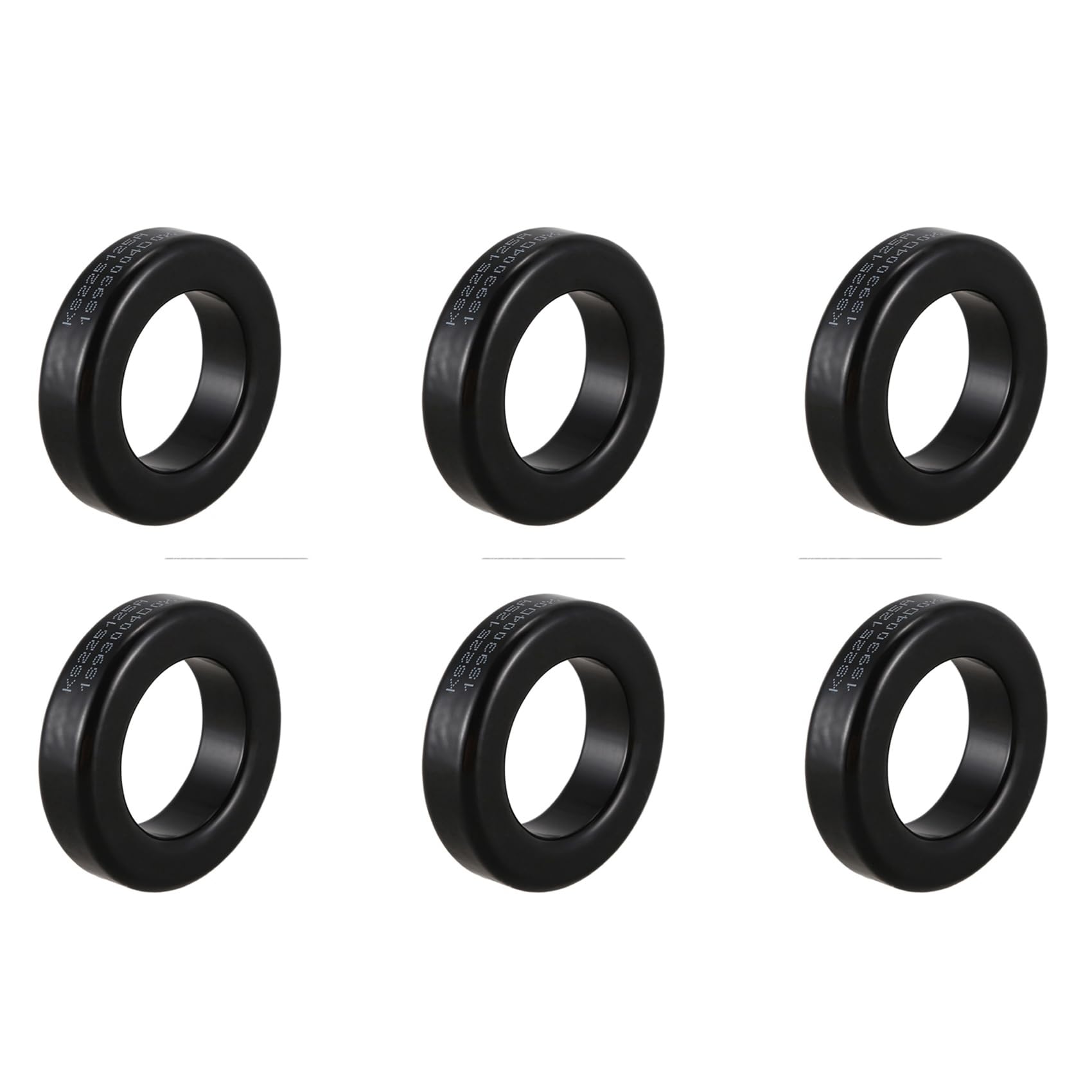 6X Transformer Parti di Bobina di Soffocamento Toroid Ferrite Core As225-125A Nero