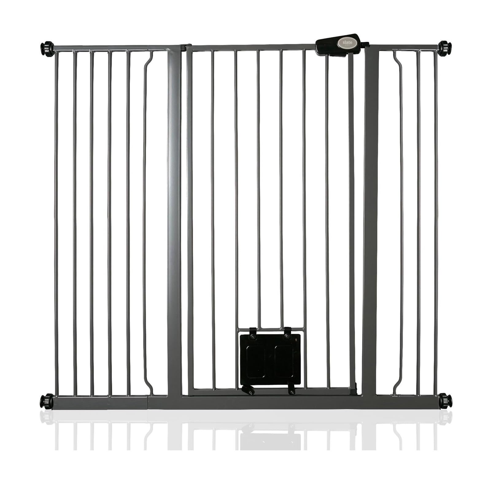 Bettacare Pet Gate With Lockable Cat Flap120.3Cm127.9CmSlate Grey104Cm In Height from B&Q