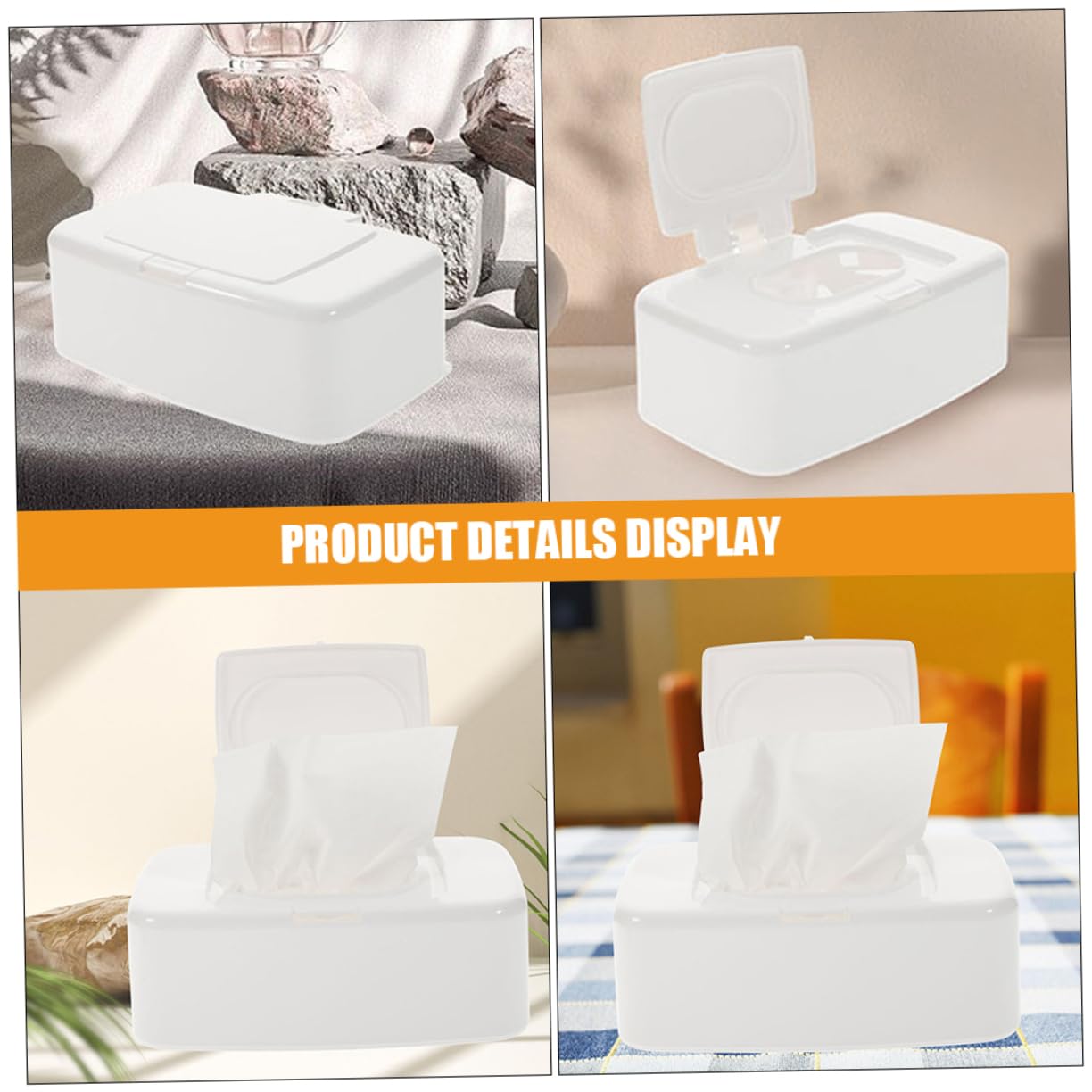Ciieeo 12 Pièces Boite à essuyer lingettes pour bébés essuyer Le récipient étui à lingettes avec Couverture lingettes humides boîte de mouchoirs humides Tissu de bébé