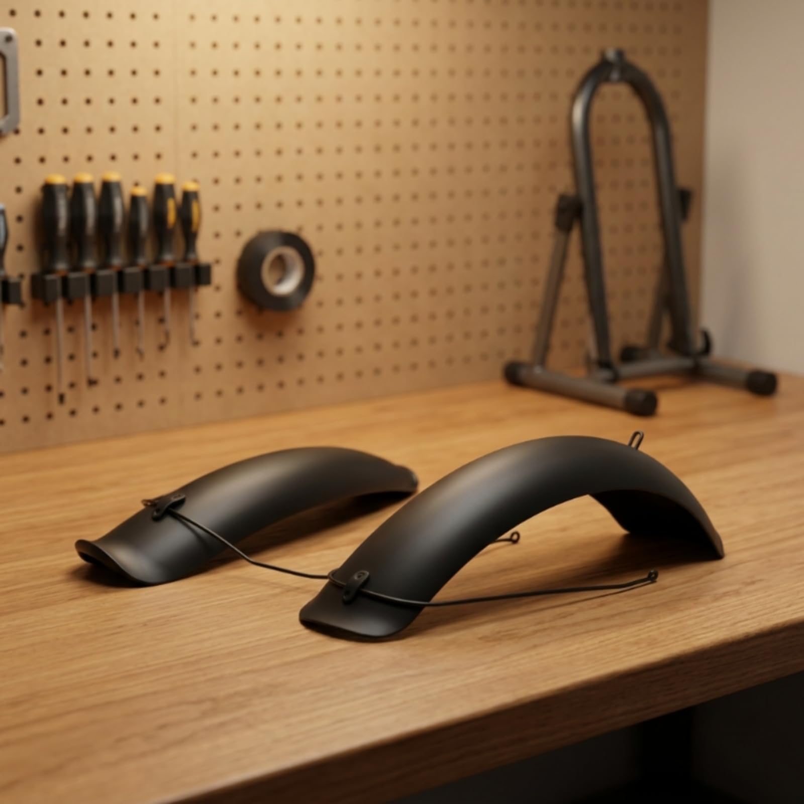 Para Bike Parafanghi Bici Para Anteriore Para Posteriore Accessori Ciclismo Protezione Estesa per Ruote Larghe Resiste a Terreni Sconnessi Adatto a Neve E Tragitti Quotidiani