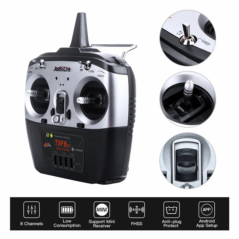 Amazon | Radiolink T8FB 2.4GHz-8CHプロポ送信機 R8EFレシーバー付き