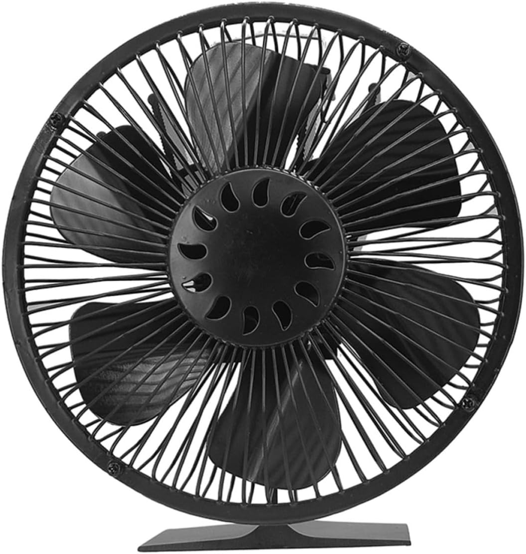 SHINEOFI Heat Powered Wood Stove Fan with Six Blades for Fireplace, Aluminum Alloy Construction, Low Noise Operation, and Enhanced Air Circulation for Home Use