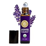Silk Road Organic Lavender Essential Oil Roll On, USDA Certified, Calming, Relaxation & Sleep - 10 ml Aromatherapy Roller