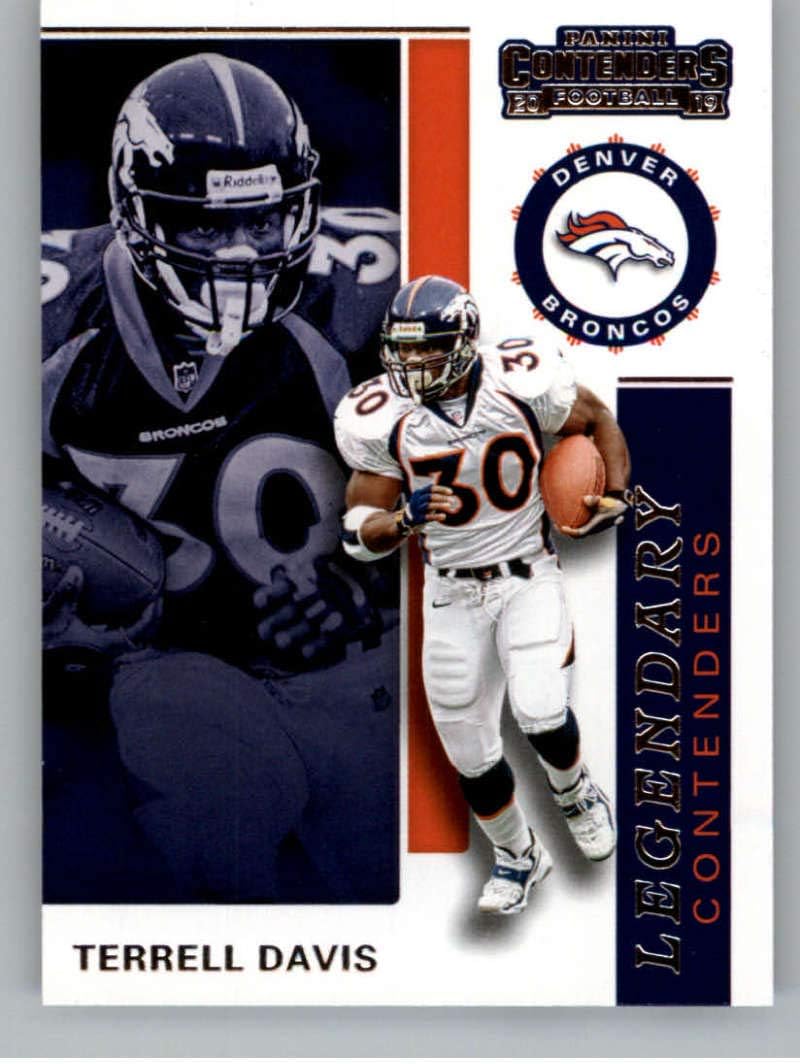2019 Panini Contenders Legendary Contenders #LC-TD Terrell Davis Denver Broncos Football Card