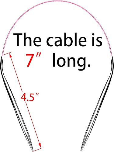 Miniatura 9 de Juego de agujas de tejer circulares tamaño 15, juego de 16 pulgadas de metal redondo