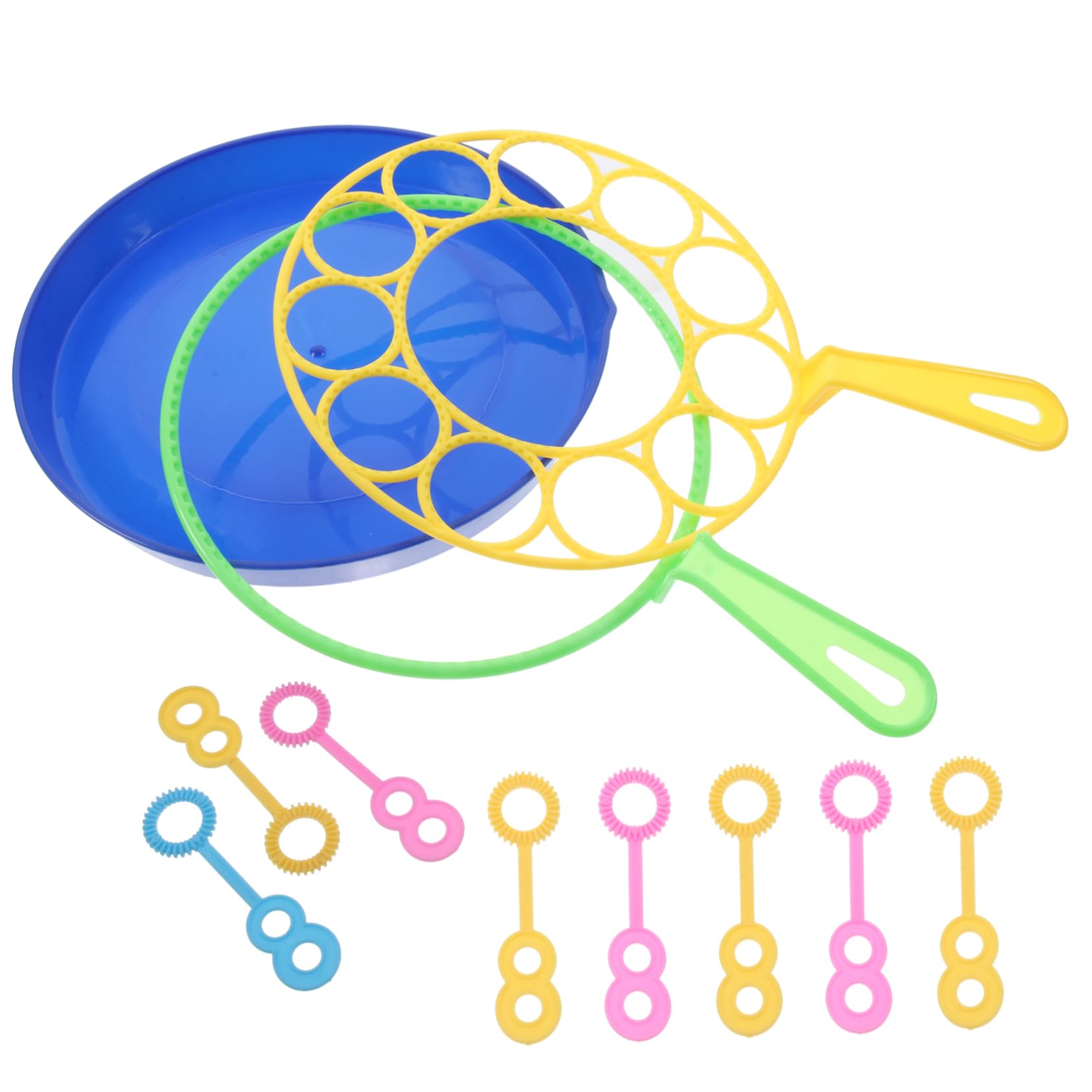 Tofficu 5 Sets Bubble Blower Bubble Ring Toys Blow Bubber Toy Large Bubble Making Toys Large Bubble Makers Bubble Wands Kit Big Bubble Wand Toy for Kids Child Big Bubble Machine Abs Giant