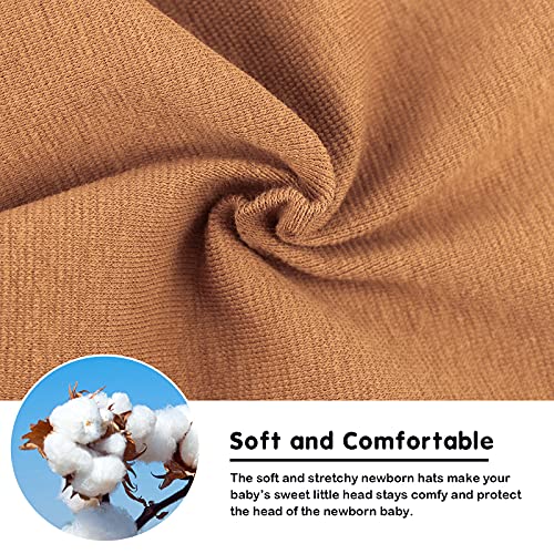 Dreshow Bqubo 4 Pieces Baby Beanie Newborn Toddler Soft Cute Knit Hat Hospital Hats For Baby Boys Bear Ears Infant Beanie #TOP5