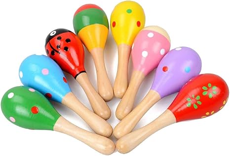 Amazon Co Jp Outflower マラカス 赤ちゃん 楽器 おもちゃ キッズパーカッション 音楽玩具 幼児楽器 木製マラカス 知育玩具 幼児教育 子供 幼稚園 早期開発 誕生日プレゼント 音楽認知 人気 2本組 おもちゃ