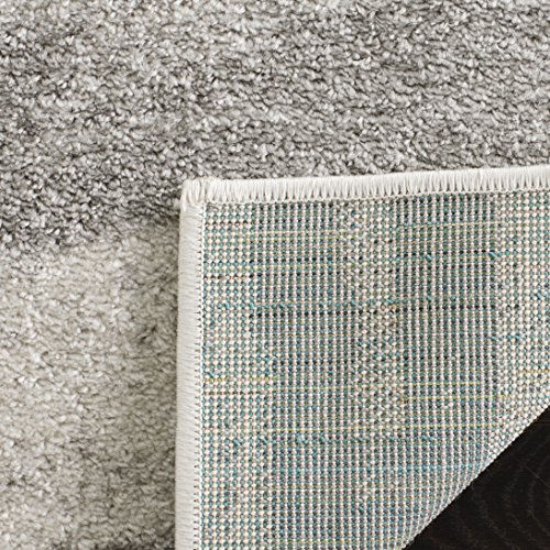 SAFAVIEH Adirondack Collection Area Rug - 10' Square, Cream & Grey, Modern Wave Distressed Design, Non-Shedding & Easy Care, Ideal for High Traffic Areas in Living Room, Bedroom (ADR125C)