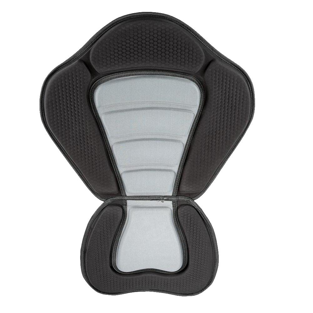 Padded Kayak/Boat Seat Soft and Kid Padded Base High Backrest Adjustable Kayak Cushion with Backrest (Black & Grey) -Layfoo