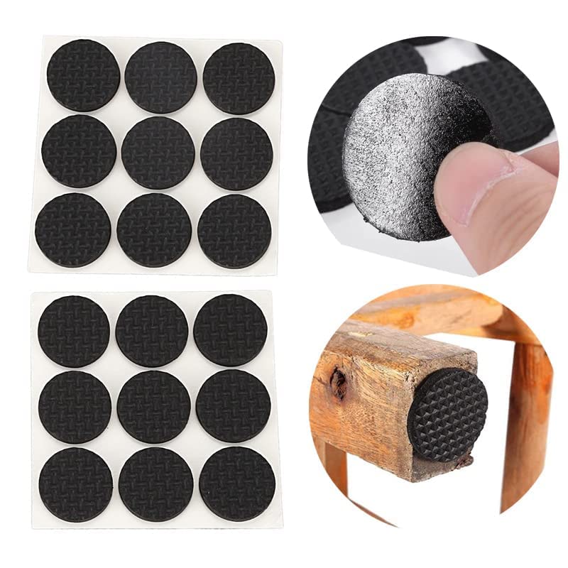 ATIRAMANIYA Chair Leg Floor Protector,Slip Furniture Pads,Self Adhesive Furniture Feet Rubber Grippers Pads Anti Scratches Reduce Noise Chair Pads for Hardwood Floors Protectors,15pcs,Black Round (15) (B0CWRYKVVG) Amazon Price History, Amazon Price Tracker