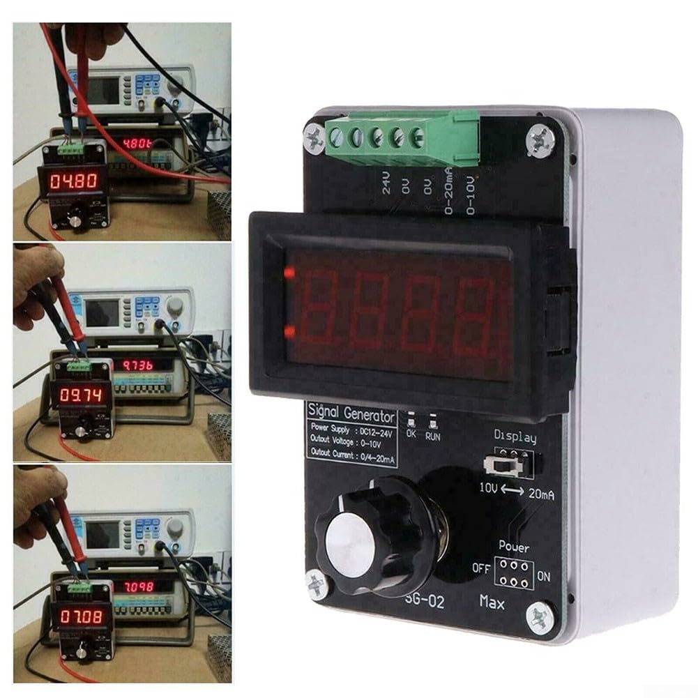 Generatore 0-20mA, Simulatore analogico di tensione corrente regolabile Generatori di segnale DC 0-10V per la regolazione del valore Controllo dell'invertitore del pannello PLC