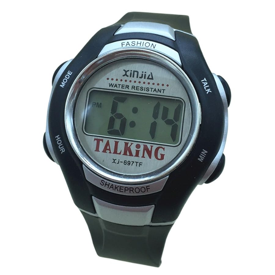 VISIOYO デジタルスポーツウォッチ 英語 697TE アラーム付き Amazon.co.jp: VISIOYO 英語トーキングウォッチ デジタル