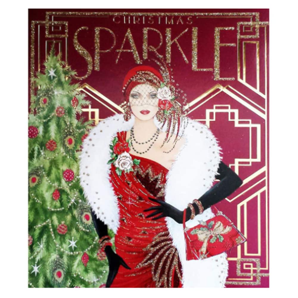 5D Diamond Painting Elegant Woman Kits for Adults DIY Lady Full Drill Paint by Number Kits Diamond Arts Craft Decorations 30x40cm/12x16in (Lady in Red 10)