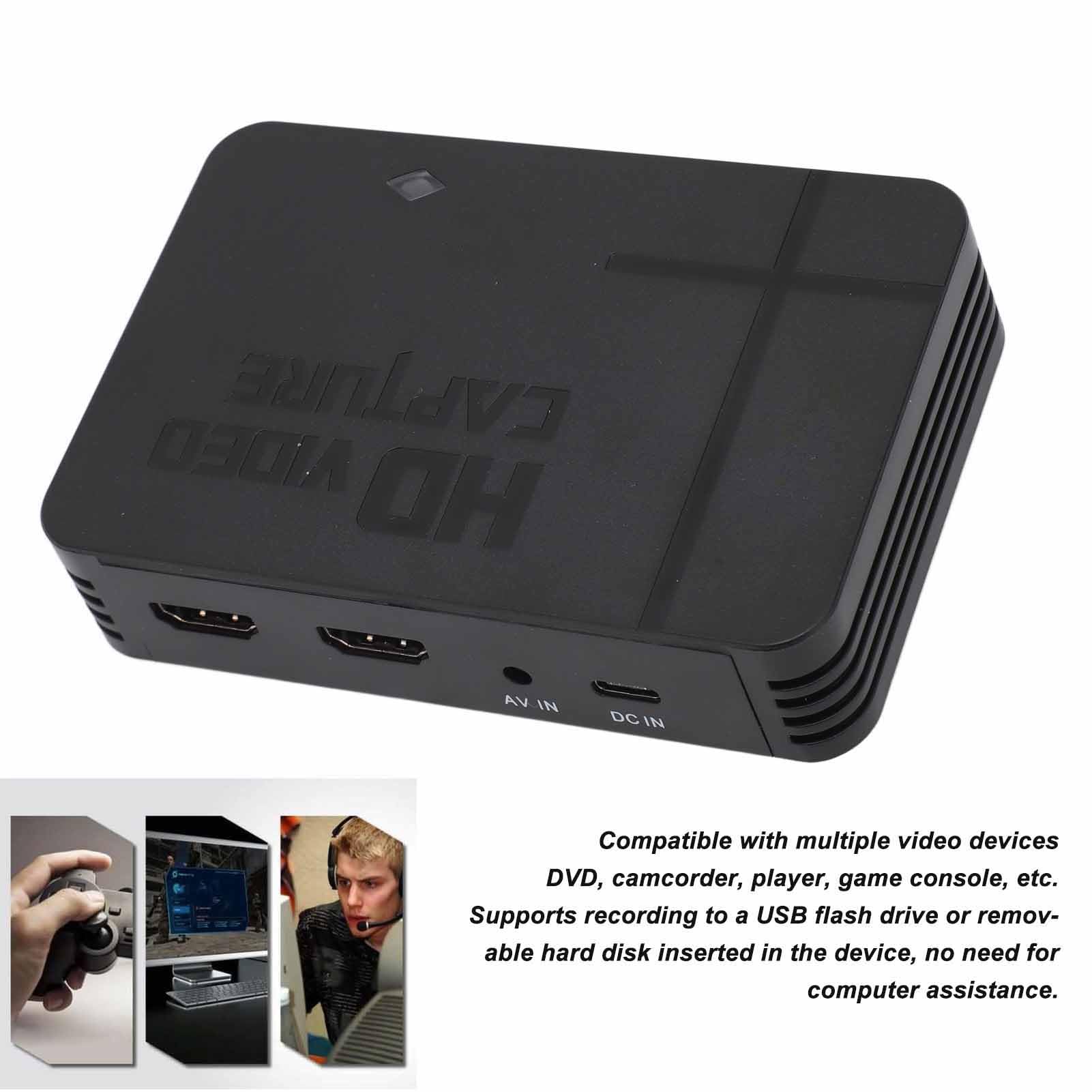 Annadue Tarjeta de Captura, Dispositivo de Captura de Vídeo USB HDMI, Grabadora de Vídeo 1080P 30 Fps para Juegos, Radiodifusión, Videoconferencia